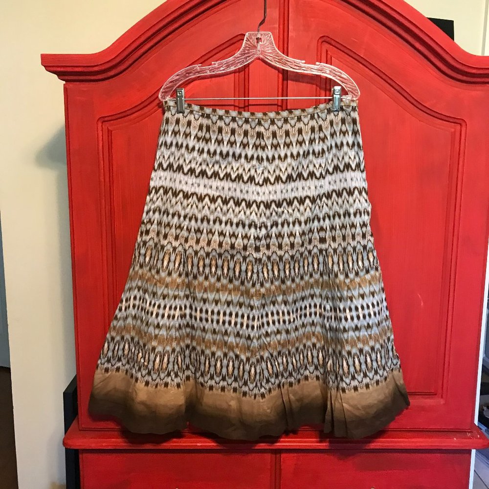 Liz Claiborne skirt size 12/14 side hidden zipper BOHO